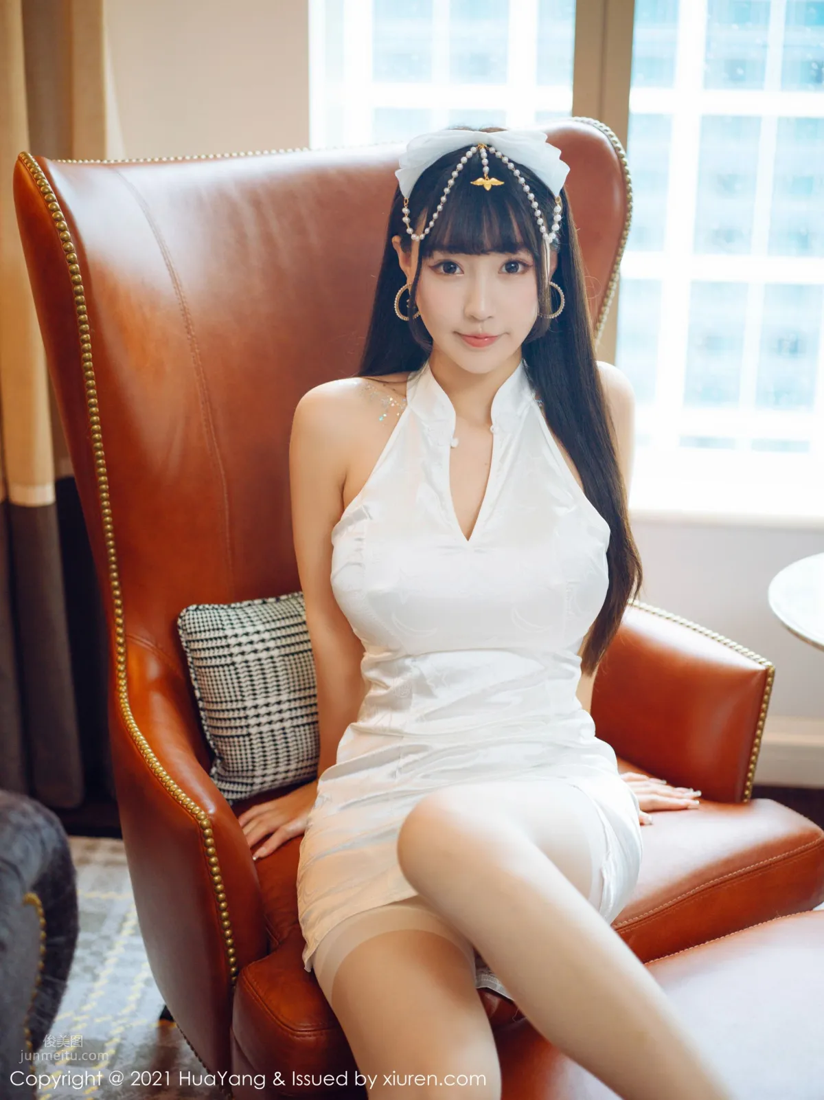 朱可兒的白色旗袍 farel參與私人訂制 1