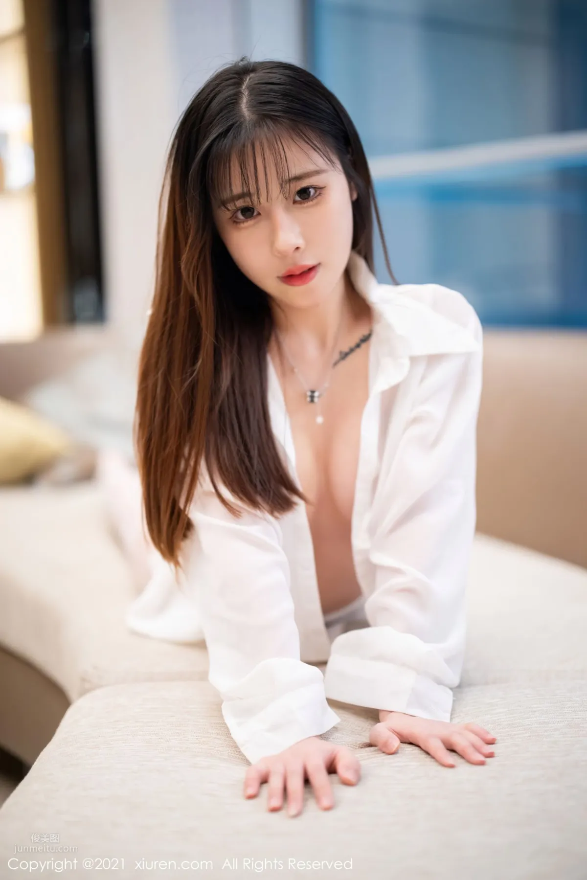 新人模特甜熙Dora 經典的白襯衫系列 42