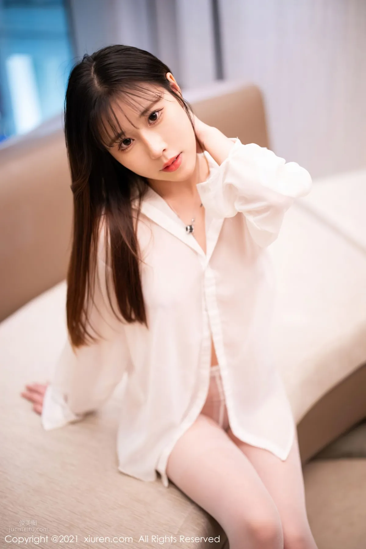 新人模特甜熙Dora 經典的白襯衫系列 35