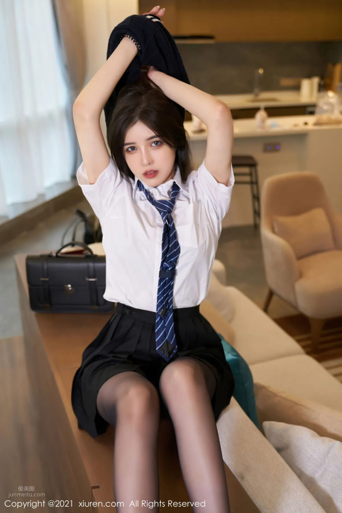 豐滿姐姐韓靜安 清純風格學院制服 29