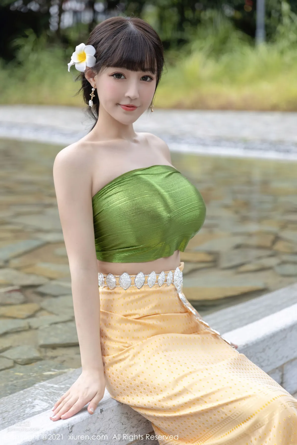 朱可儿桂林旅拍 傣族风格异域风情_2