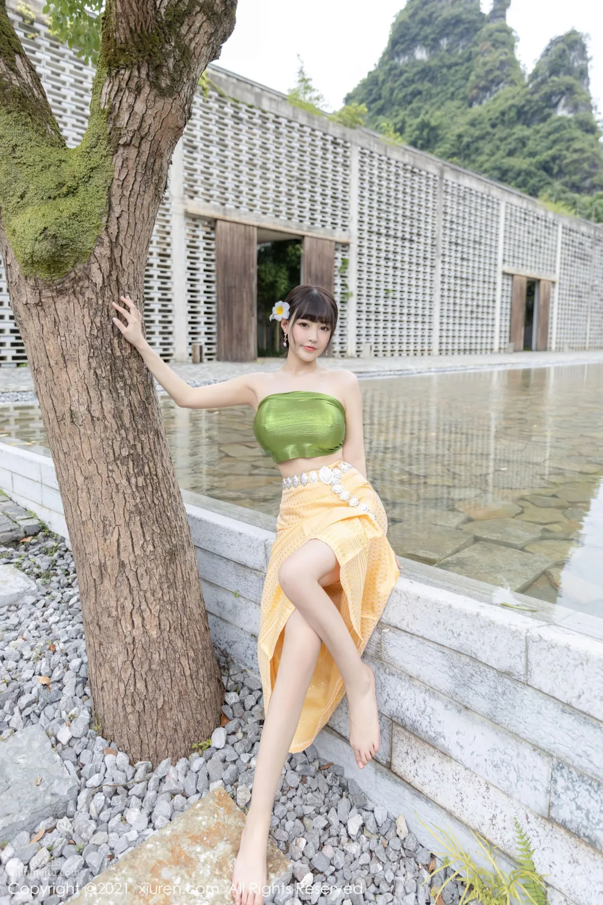 朱可兒桂林旅拍 傣族風格異域風情 5