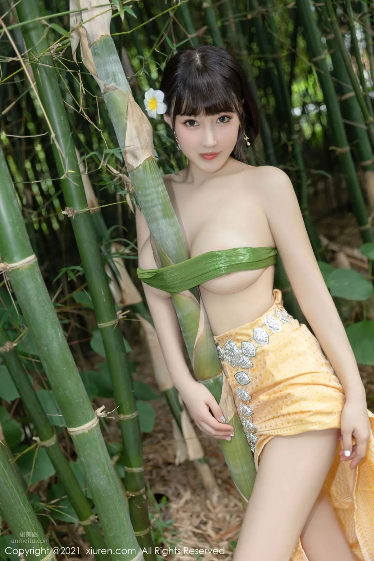 朱可兒桂林旅拍 傣族風格異域風情 35