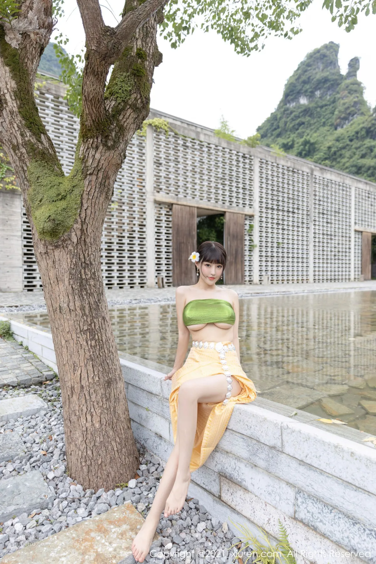 朱可兒桂林旅拍 傣族風格異域風情 10