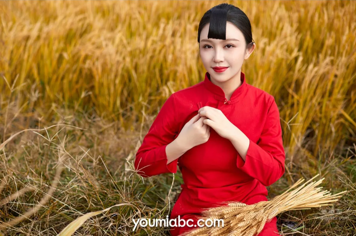 [YouMi尤蜜] 2022.01.01 黃土地，紅肚兜 9