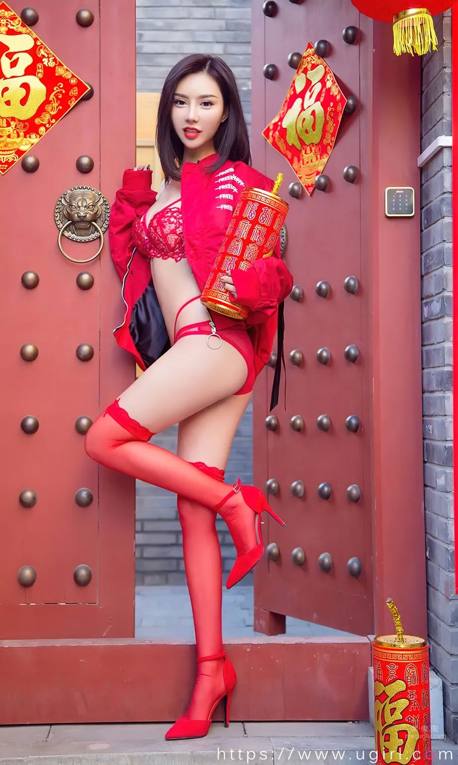 喜上媚梢尤果合集 性感一年紅紅火火 18