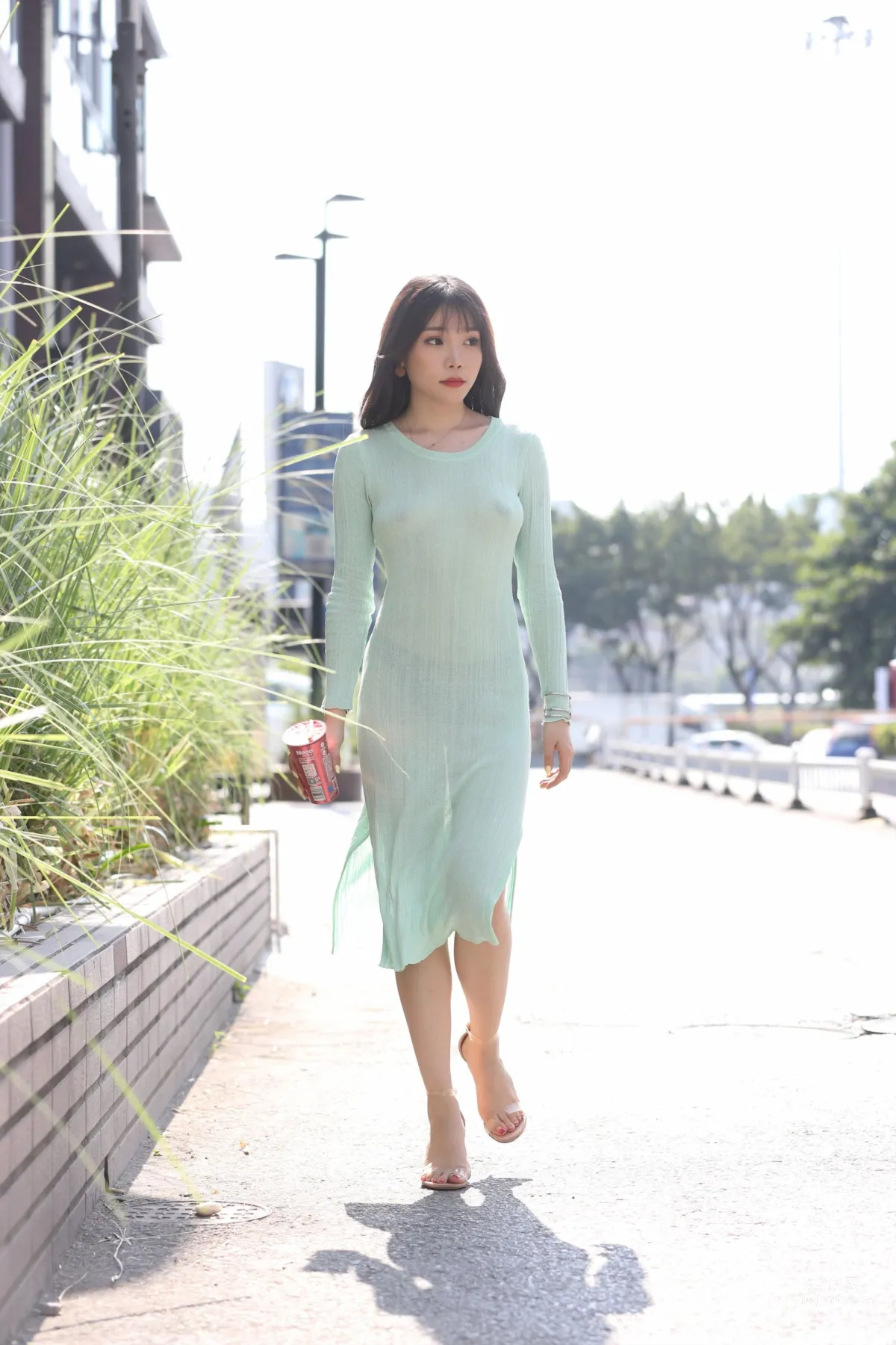 都市麗人 芝芝性感淺綠色包臀裙 224
