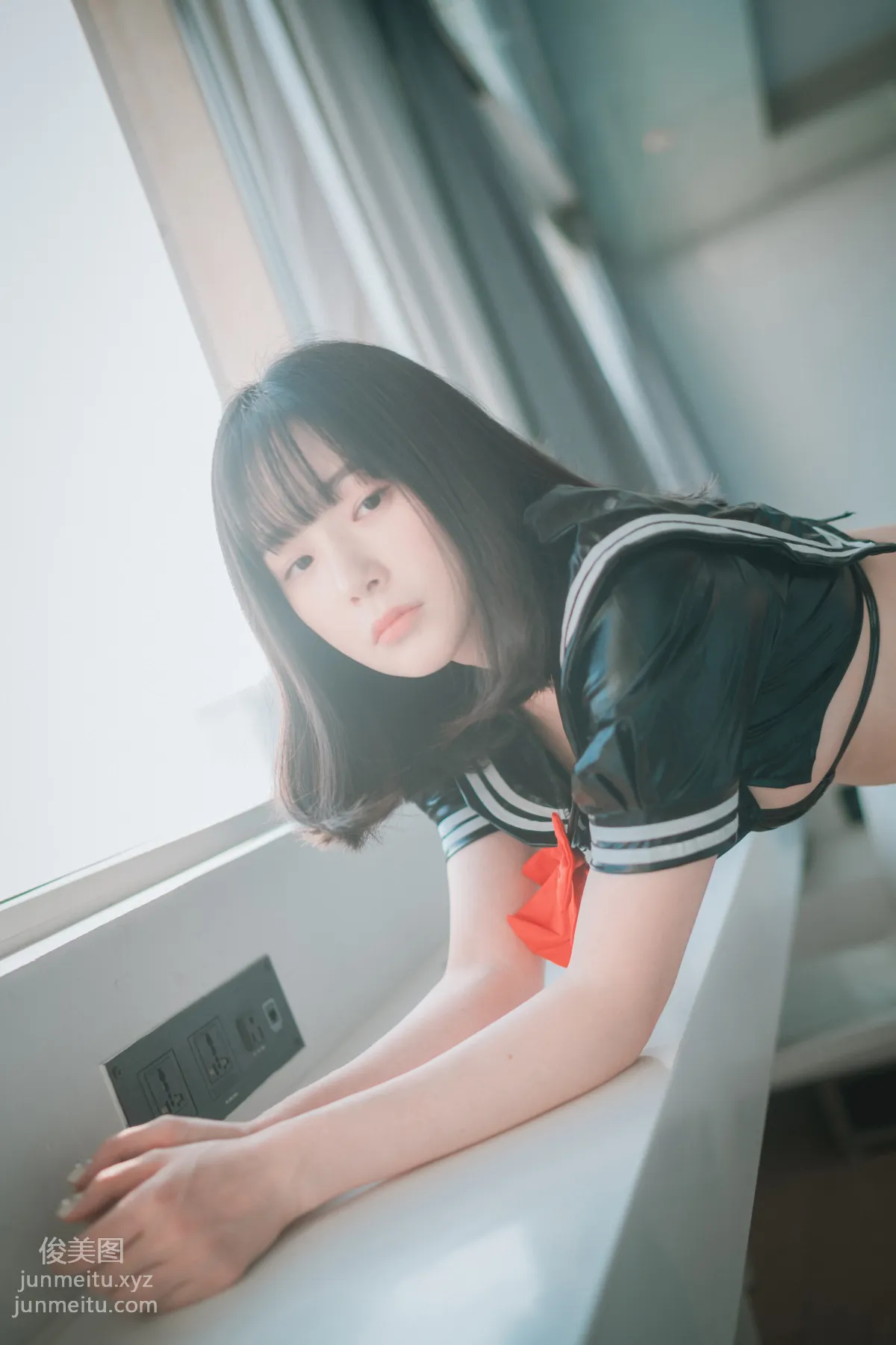 060.[DJAWA] Pia - Leather Black Schoolgirl[103P] 8