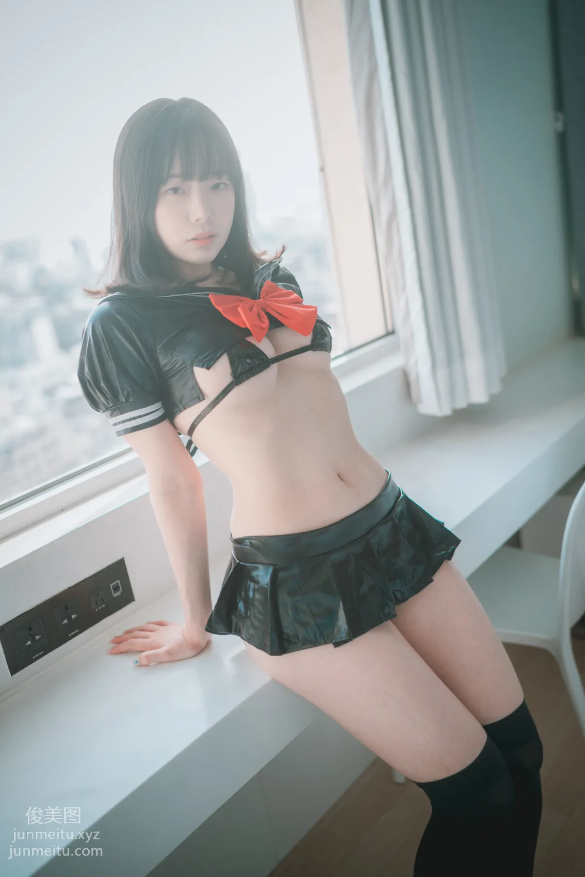 060.[DJAWA] Pia - Leather Black Schoolgirl[103P] 11