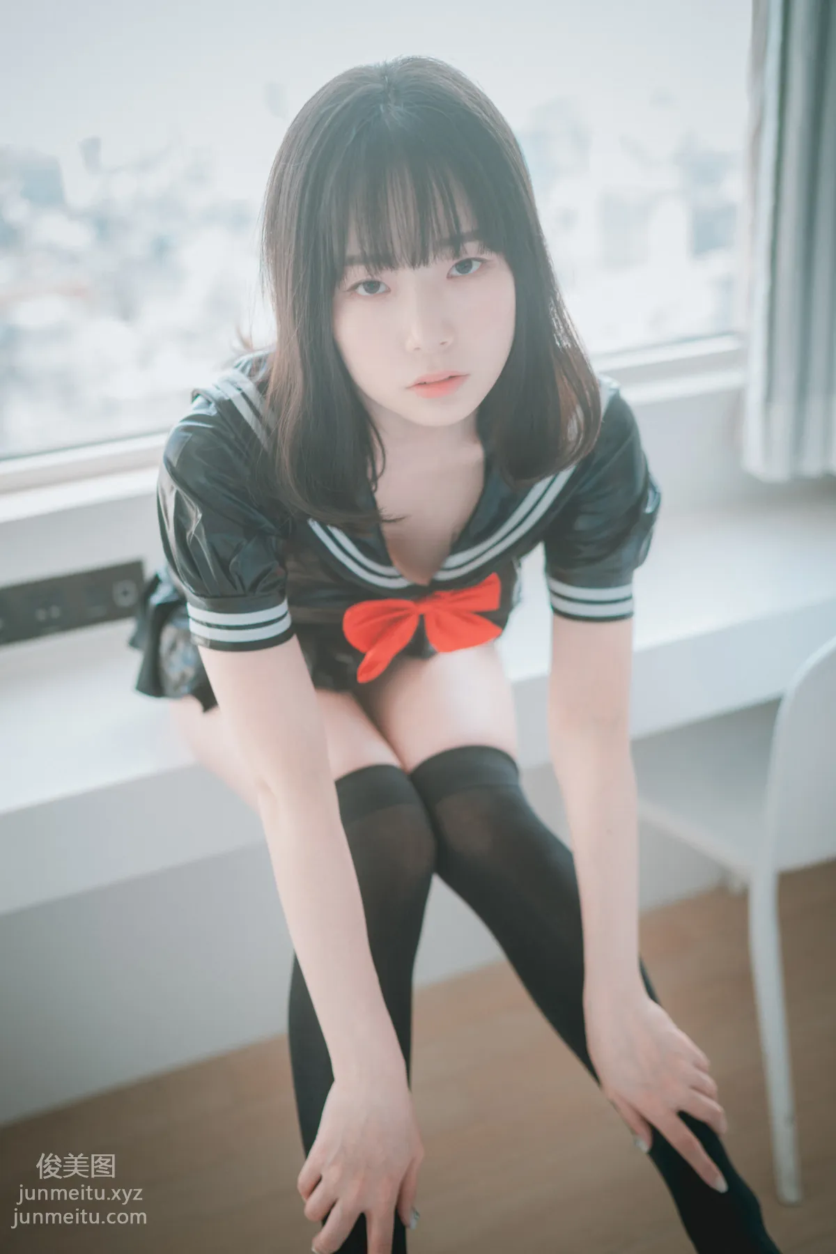 060.[DJAWA] Pia - Leather Black Schoolgirl[103P] 13