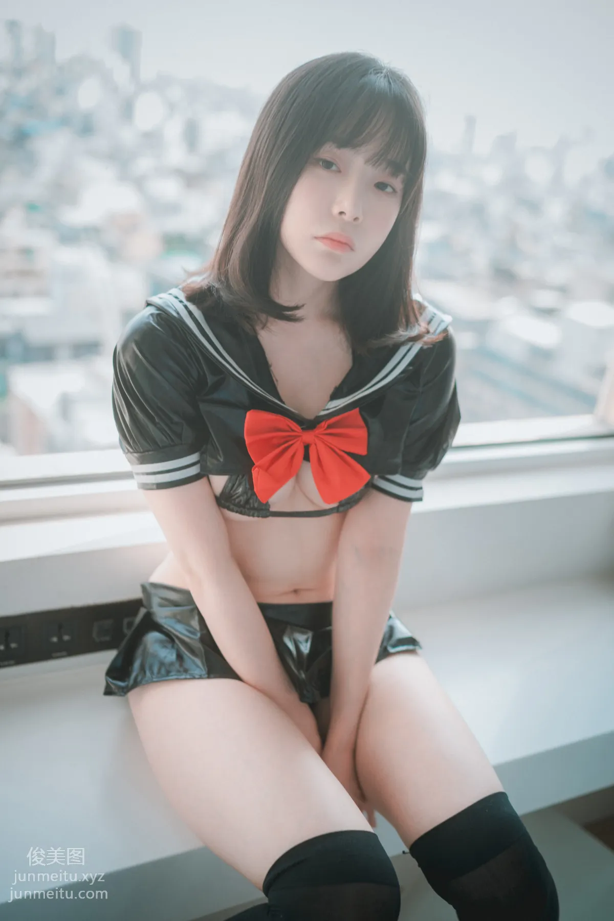 060.[DJAWA] Pia - Leather Black Schoolgirl[103P] 23