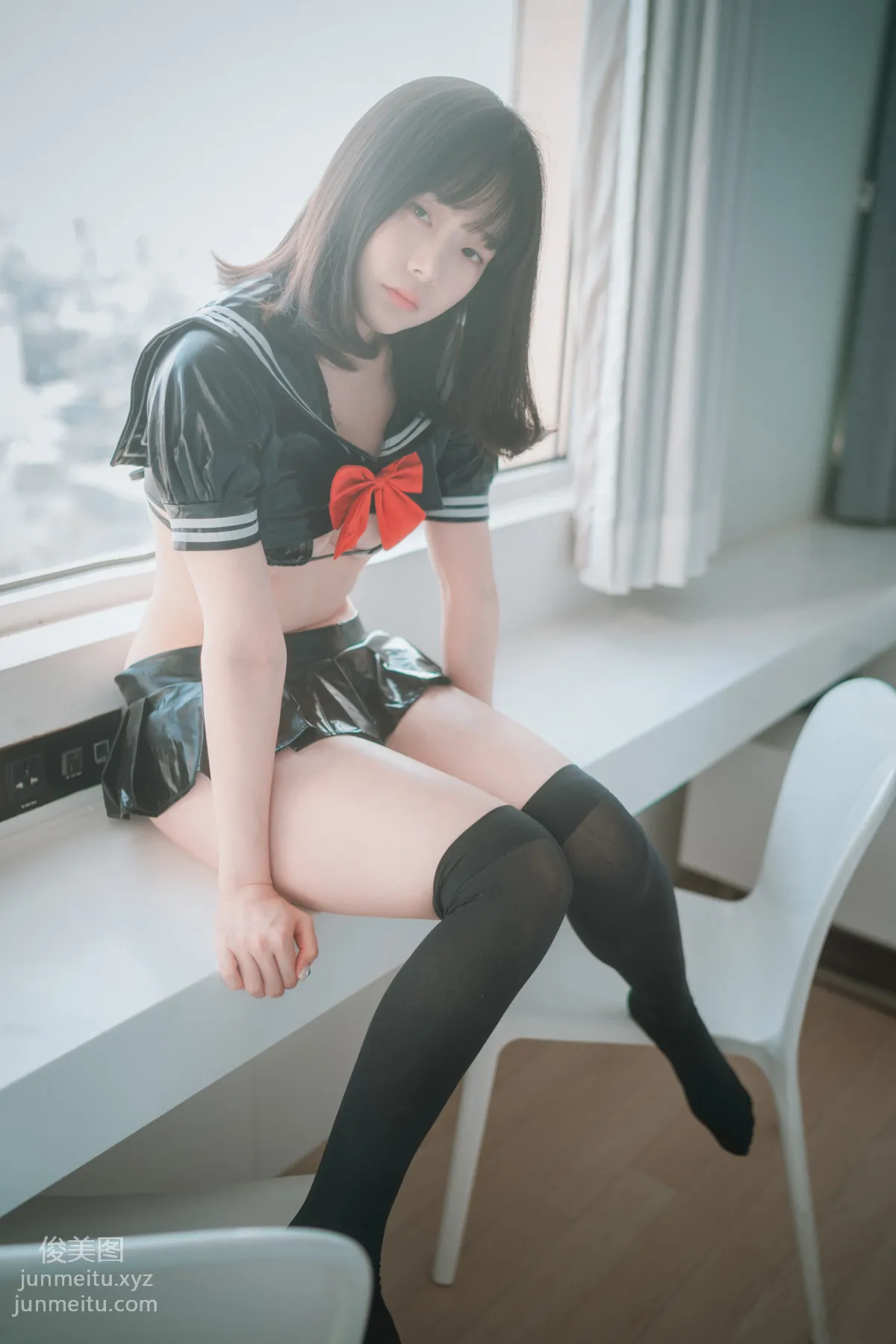 060.[DJAWA] Pia - Leather Black Schoolgirl[103P] 24