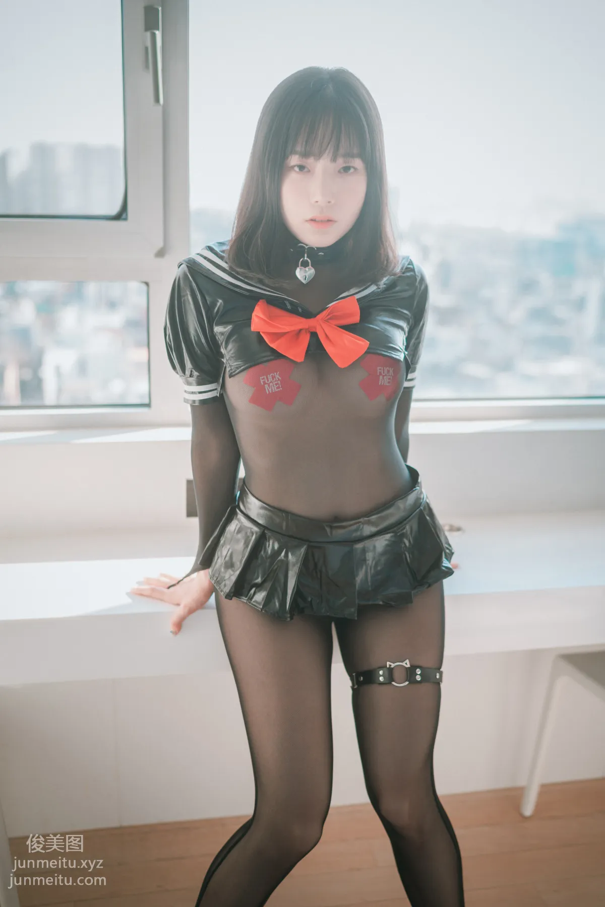 060.[DJAWA] Pia - Leather Black Schoolgirl[103P] 58