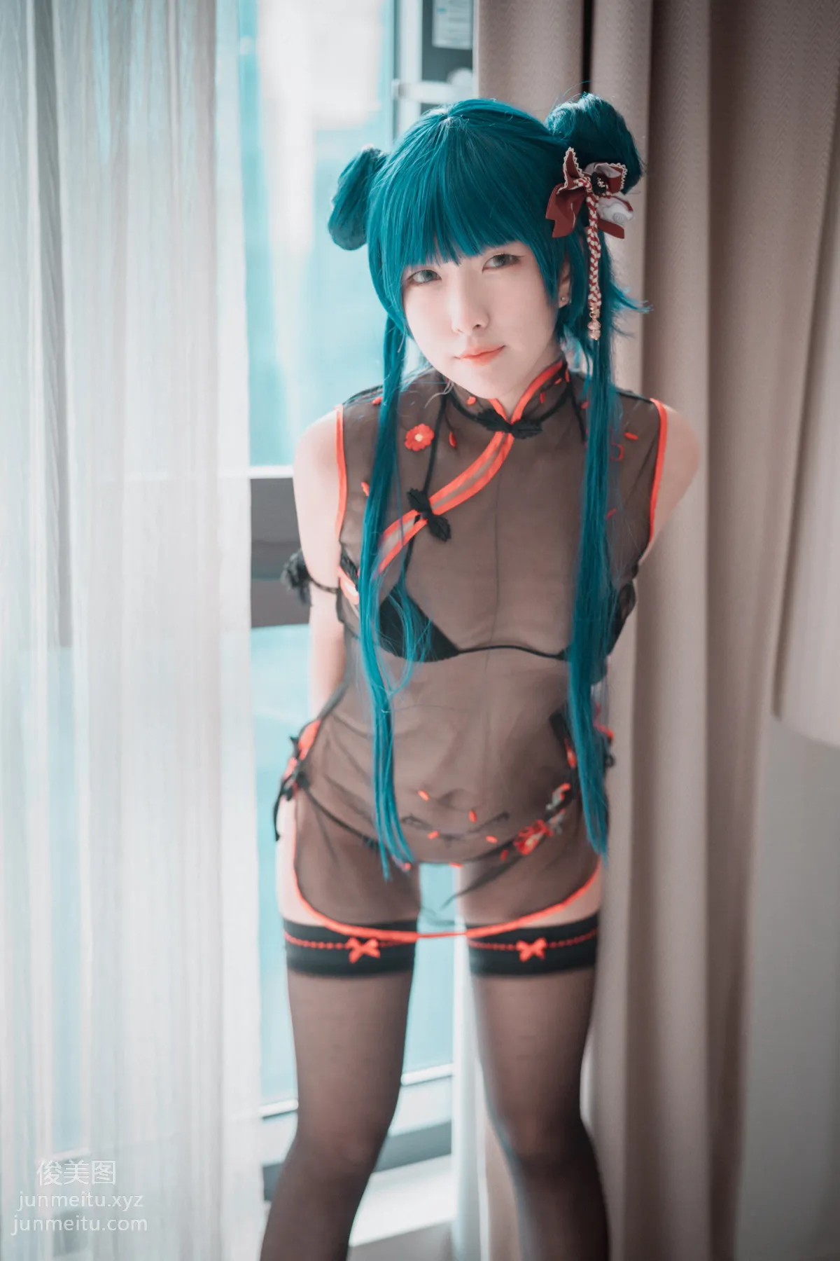 177.[DJAWA] Sonson – Sheer Qipao Girl[45P] 9