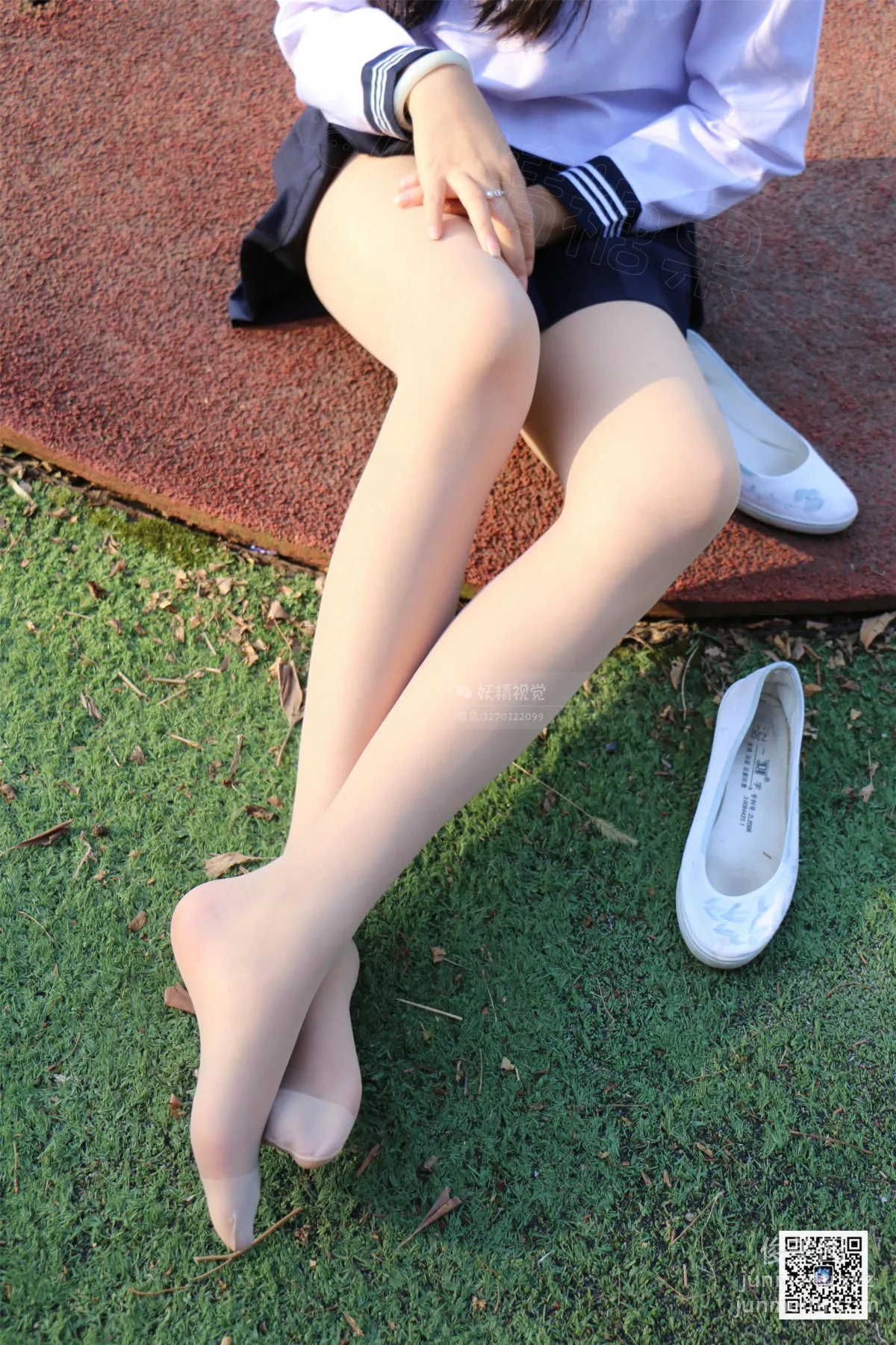 妖精視覺 NO.076 甜甜 運動場 足尖加固肉絲襪 [55P] 24
