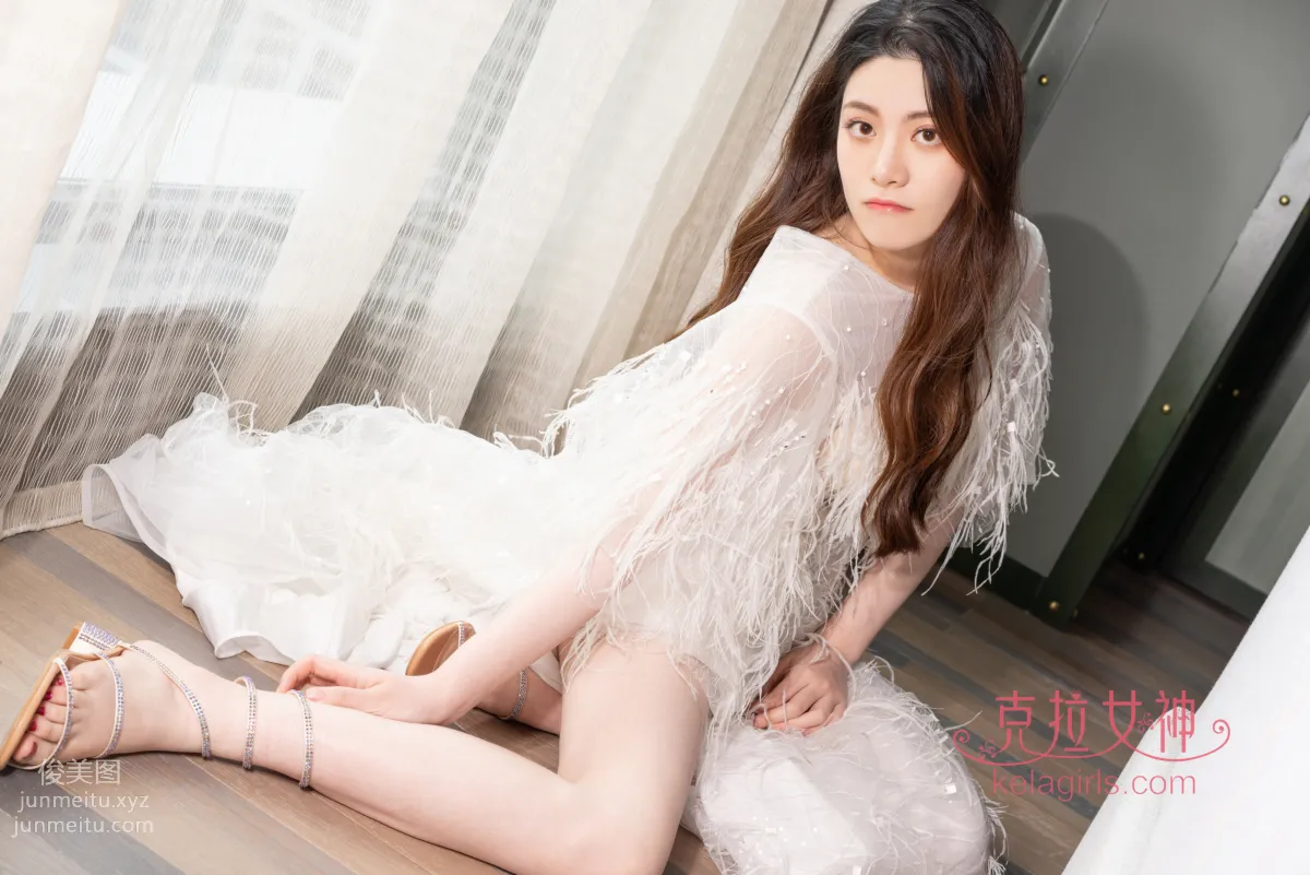 [KeLaGirls克拉女神] 2019.09.10《赤腳浣白紗》百琳 13