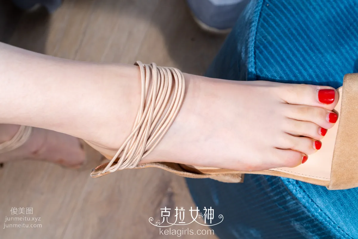 [KeLaGirls克拉女神] 2020.01.15《扣帶露紅趾》芊芊 16