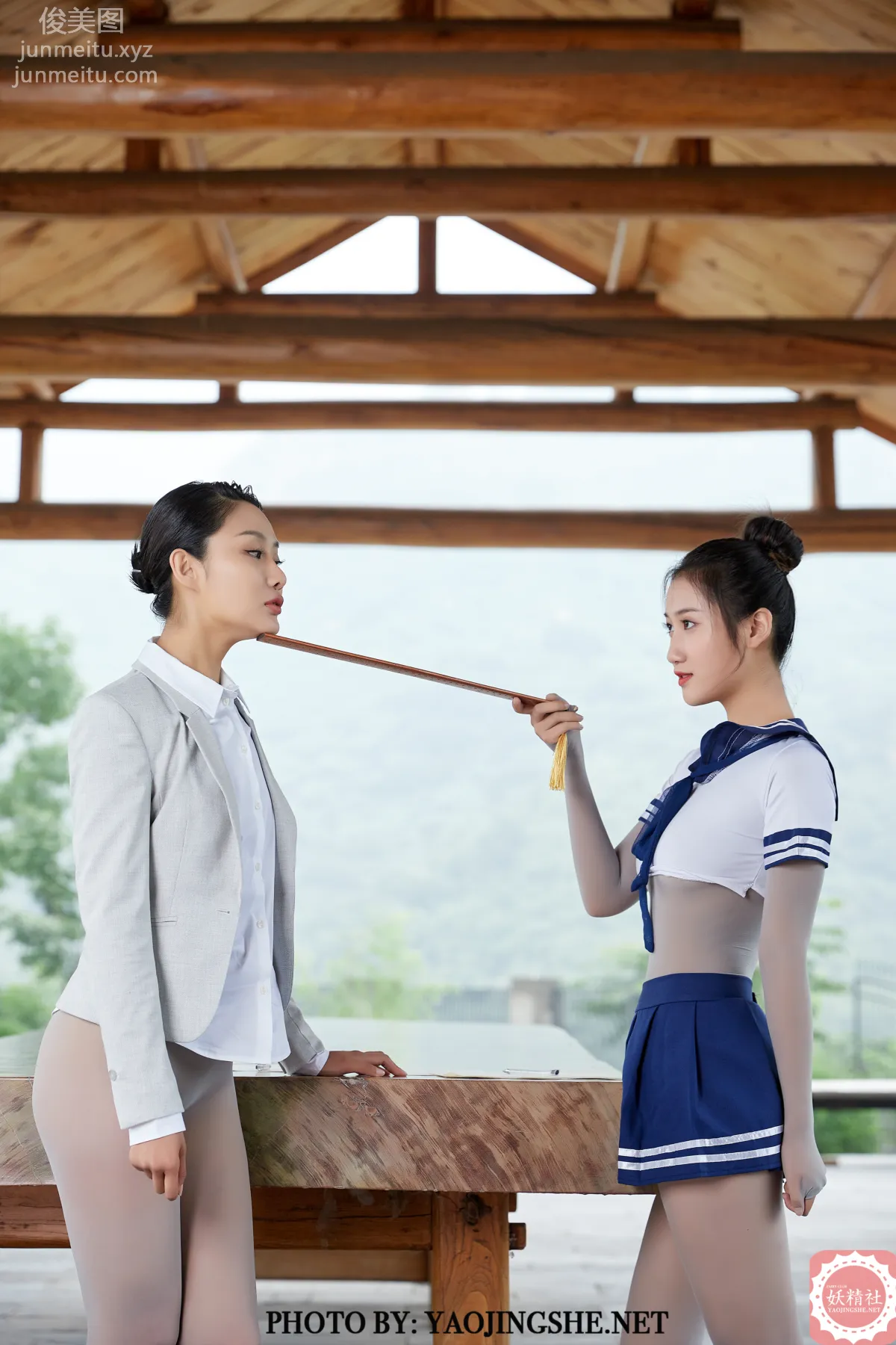 [FAIRY CLUB妖精社] 2020.09.16 T2032《輔導作業》可可&思文-極品無内絲T系列 8