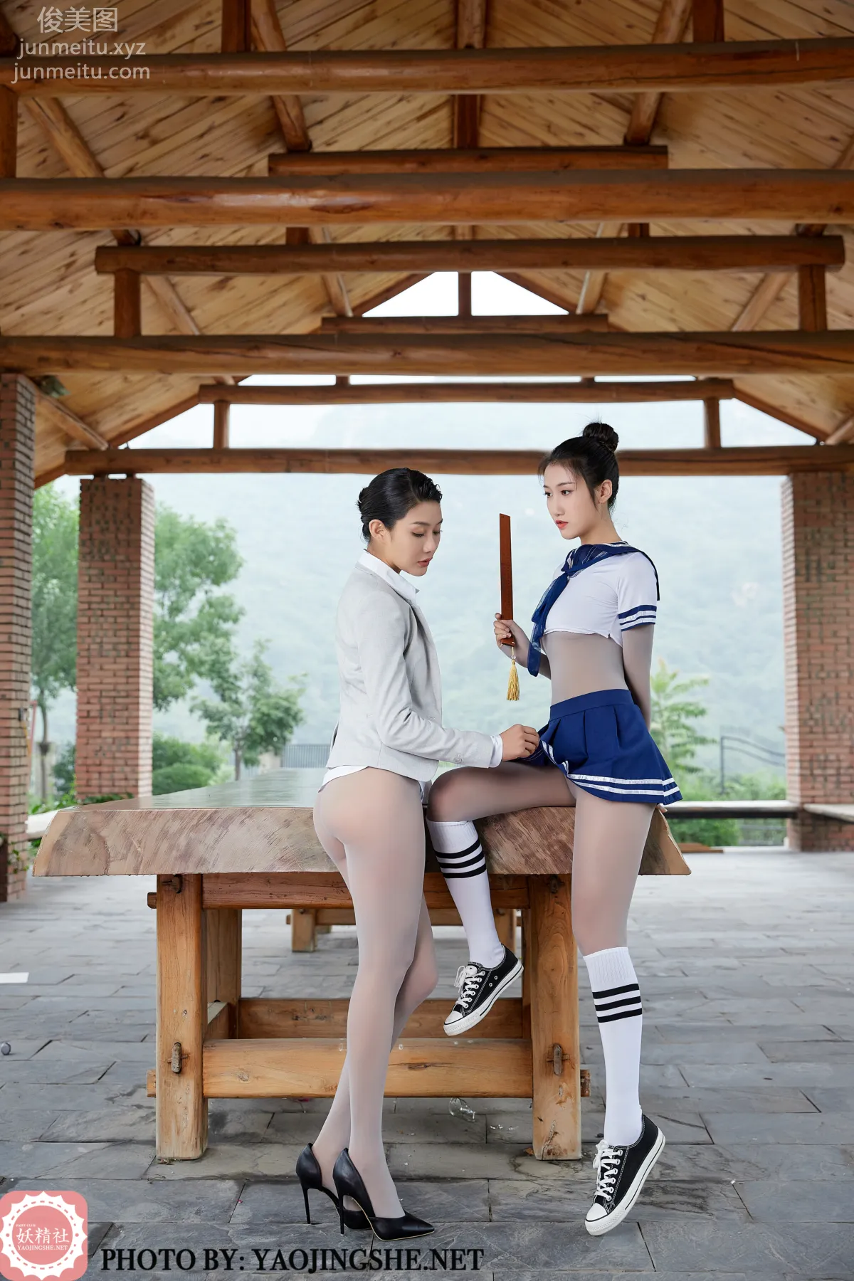 [FAIRY CLUB妖精社] 2020.09.16 T2032《輔導作業》可可&思文-極品無内絲T系列 9