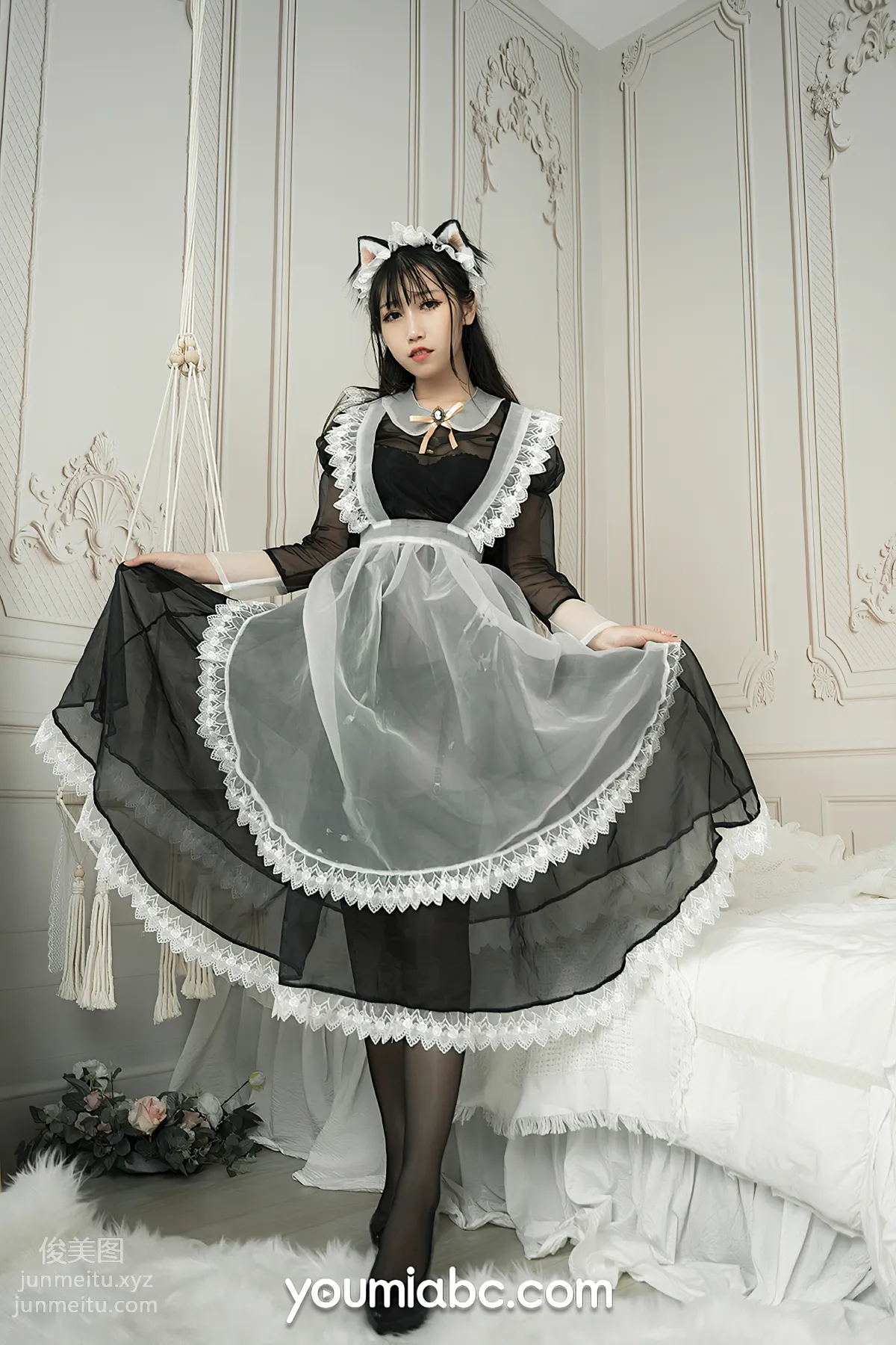 [YouMi尤蜜]2021.09.01 黑絲貓娘女仆 呆貓[21P] 20
