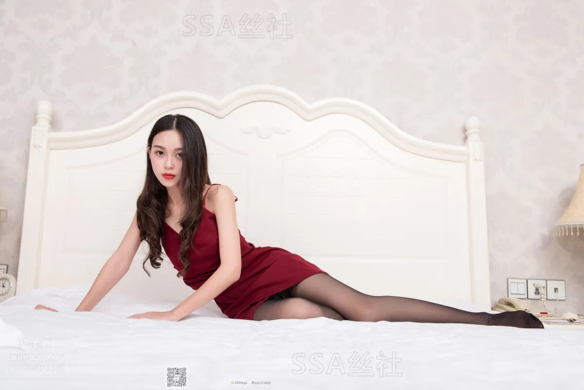 [SSA絲社]超清寫真 NO.064 西西 酒紅性感超短裙黑絲[128P] 69