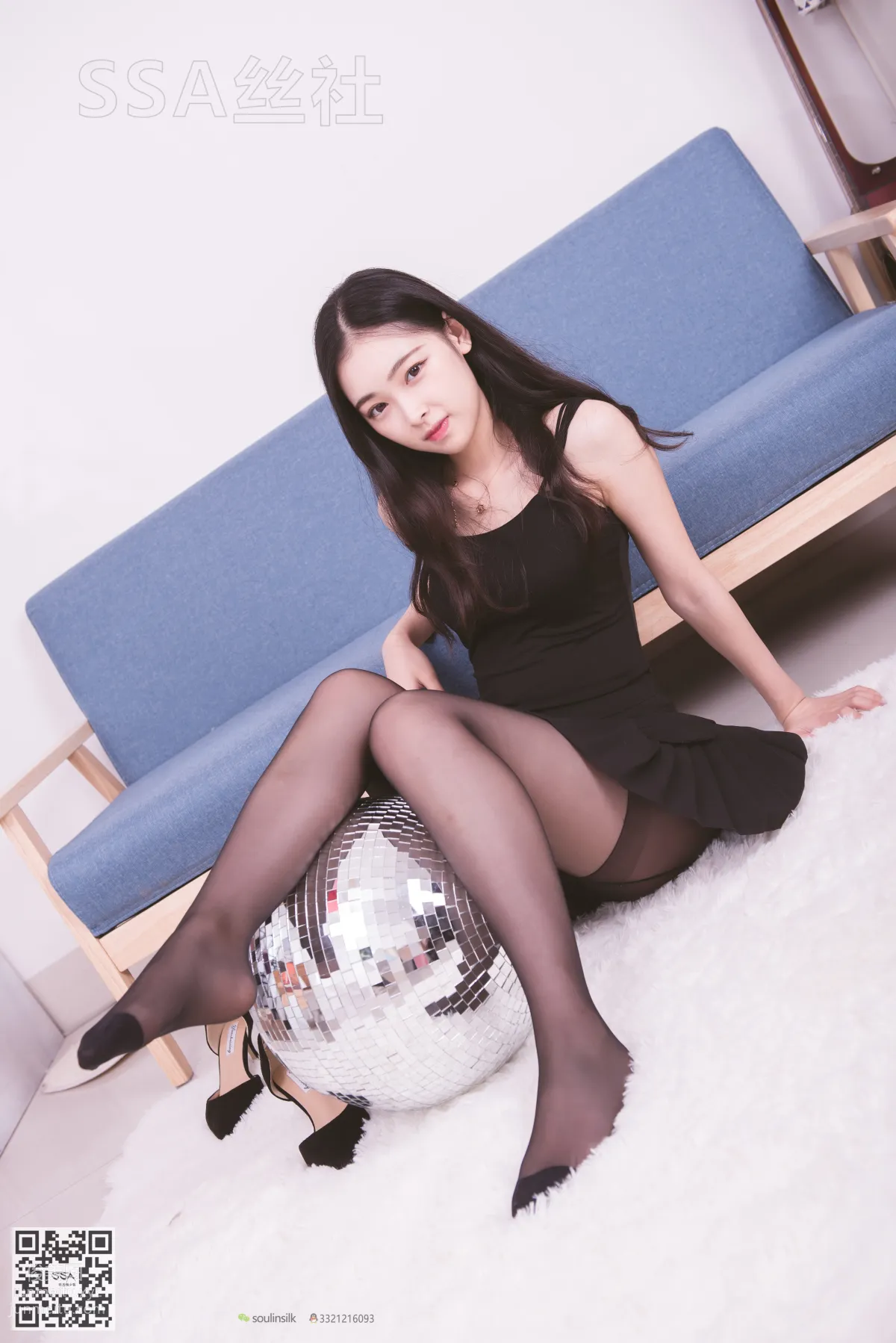 [SSA絲社]超清寫真 NO.122 文娟 無法抵擋的黑色腳尖加固絲襪[129P] 111