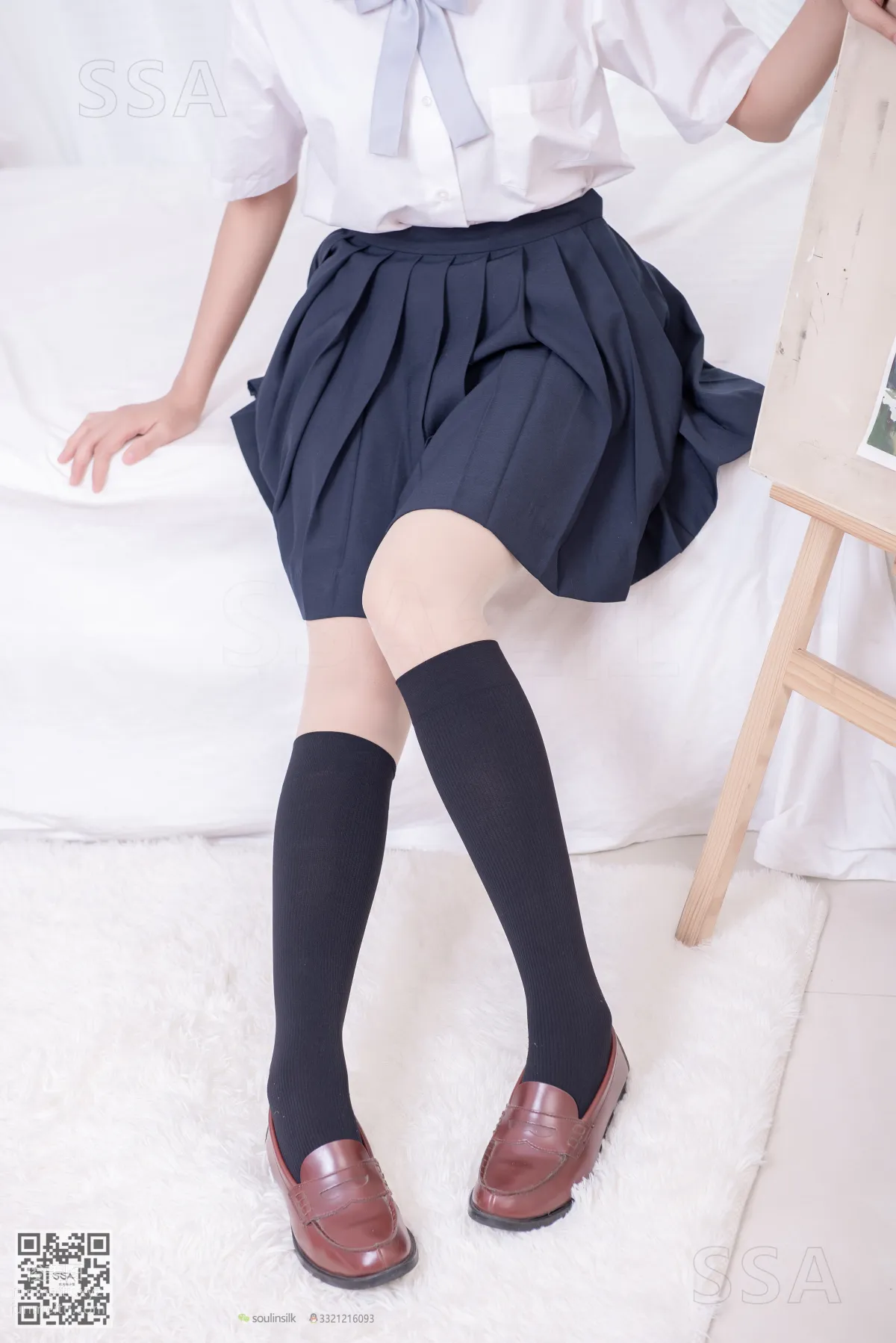 [SSA絲社]超清寫真 NO.181 小佩 酒窩少女JK制服肉絲黑襪穿搭示範[135P] 4