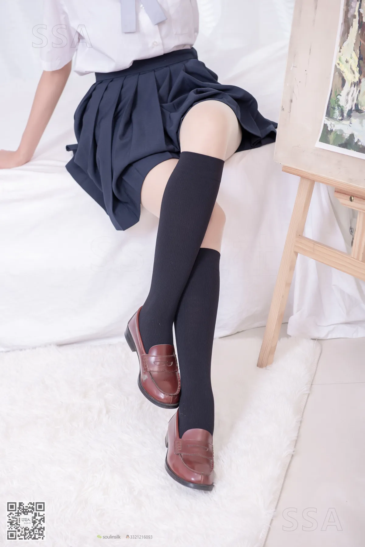 [SSA絲社]超清寫真 NO.181 小佩 酒窩少女JK制服肉絲黑襪穿搭示範[135P] 11