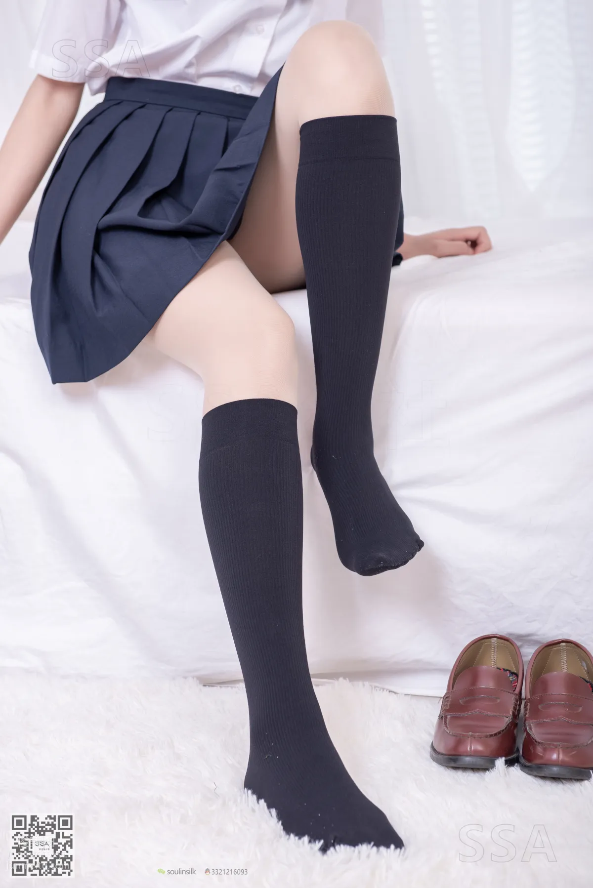 [SSA絲社]超清寫真 NO.181 小佩 酒窩少女JK制服肉絲黑襪穿搭示範[135P] 15