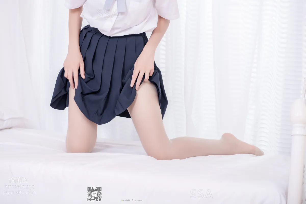 [SSA絲社]超清寫真 NO.181 小佩 酒窩少女JK制服肉絲黑襪穿搭示範[135P] 101