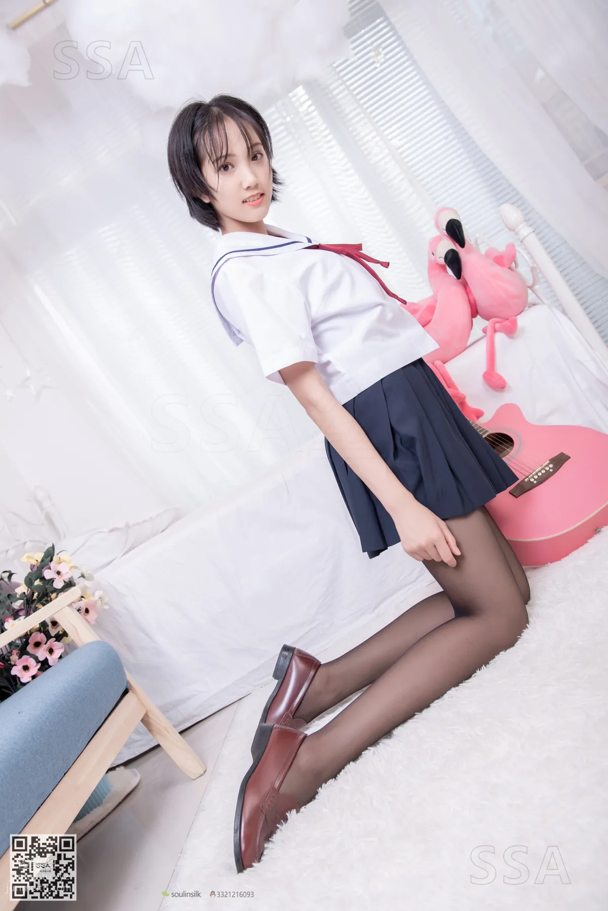 [SSA絲社]超清寫真 No.169 小佩 JK制服黑絲[148P] 56