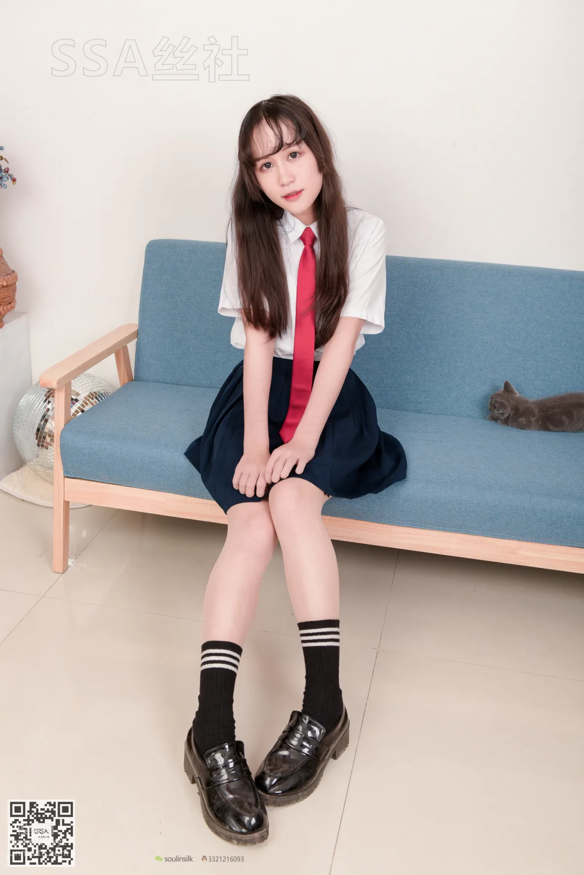 [SSA絲社]超清寫真 No.141 丹丹JK制服黑色半膝襪肉絲 [133P] 21