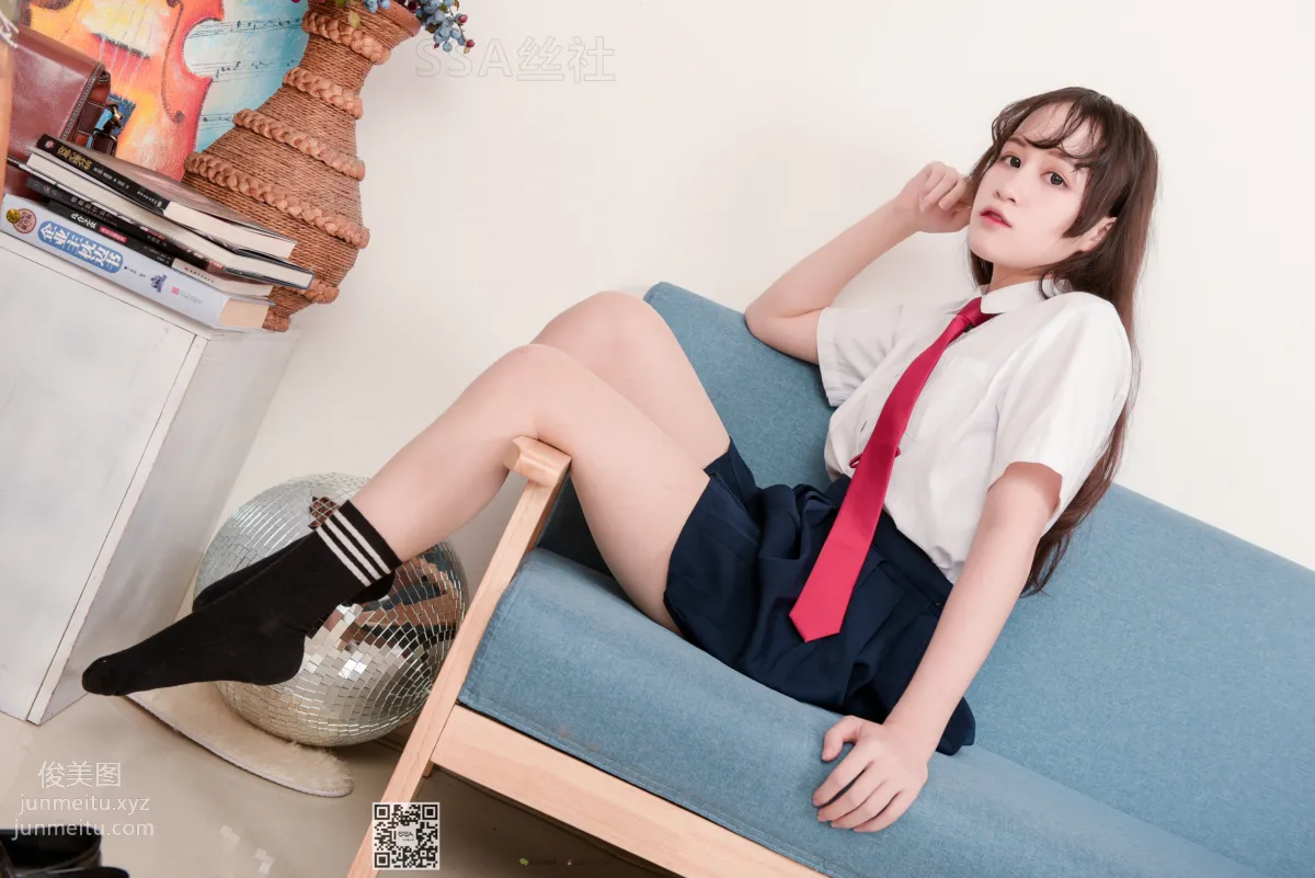[SSA絲社]超清寫真 No.141 丹丹JK制服黑色半膝襪肉絲 [133P] 66