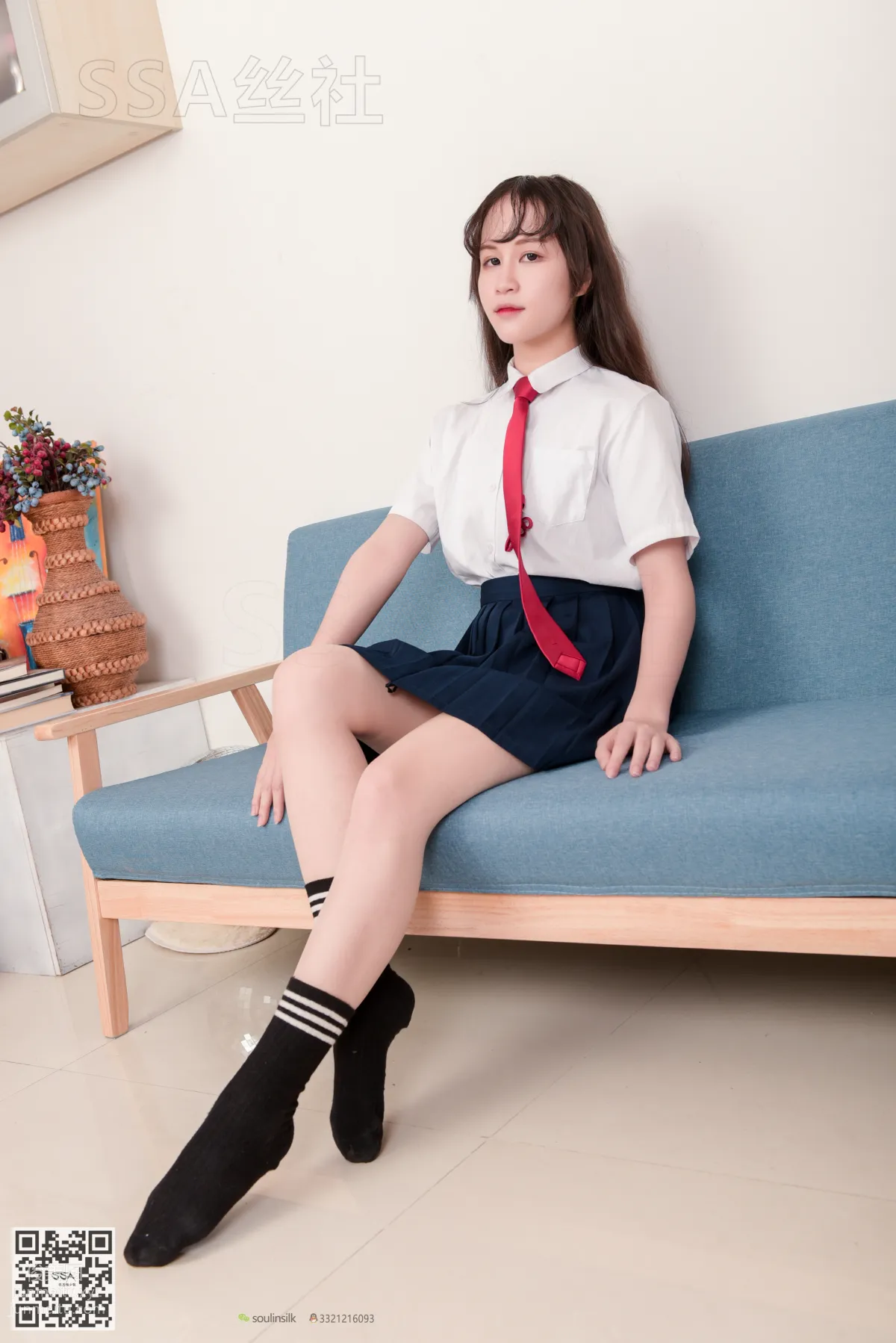 [SSA絲社]超清寫真 No.141 丹丹JK制服黑色半膝襪肉絲 [133P] 77