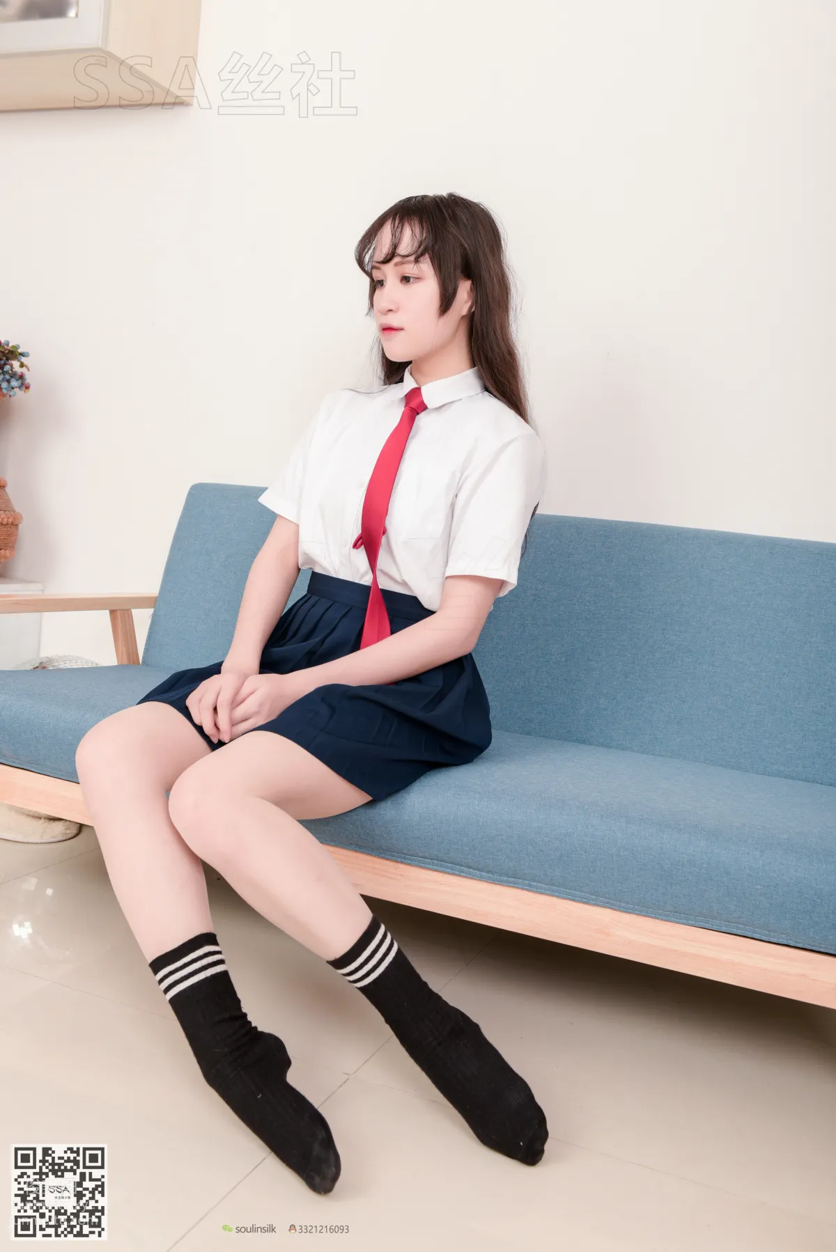[SSA絲社]超清寫真 No.141 丹丹JK制服黑色半膝襪肉絲 [133P] 79