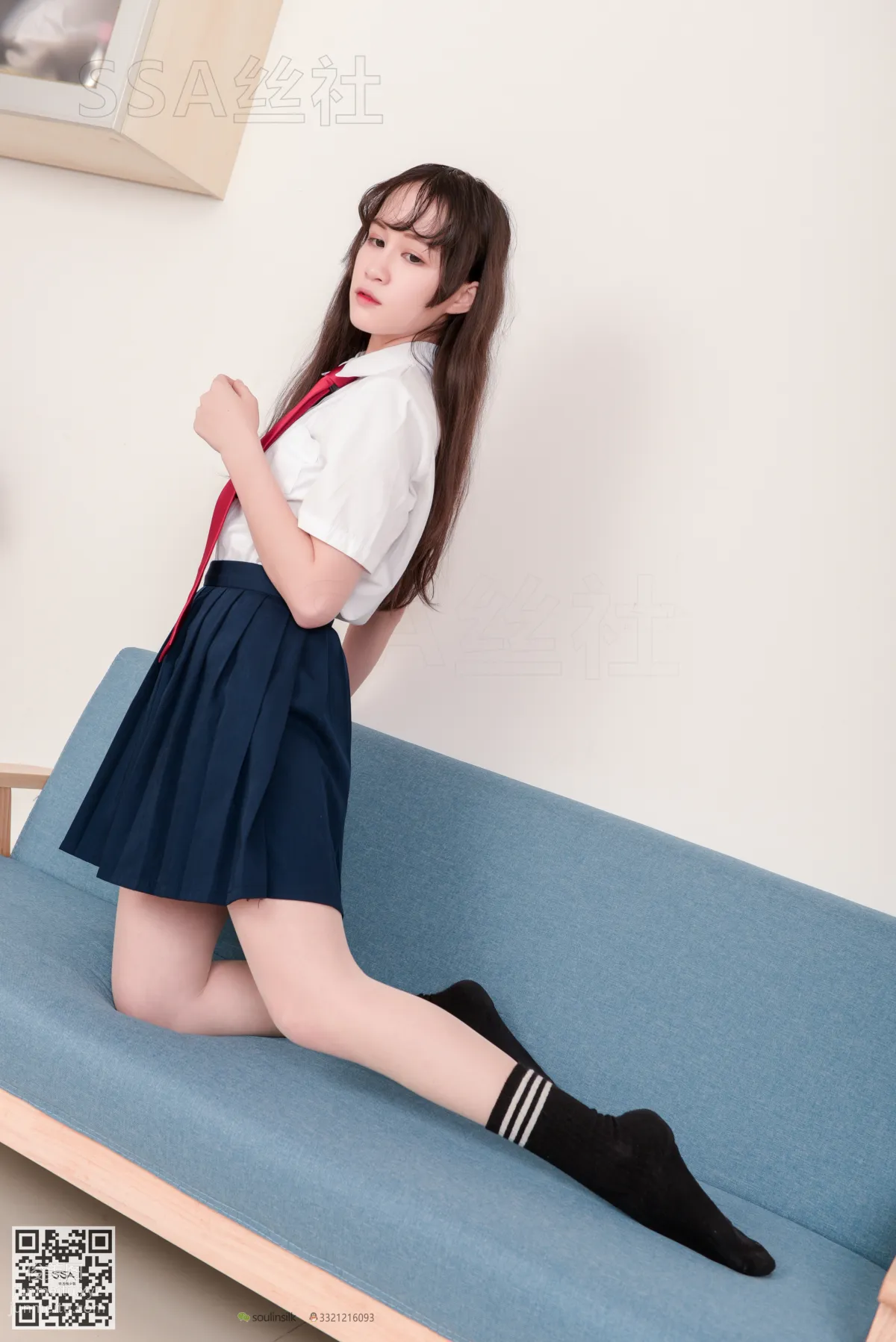 [SSA絲社]超清寫真 No.141 丹丹JK制服黑色半膝襪肉絲 [133P] 101