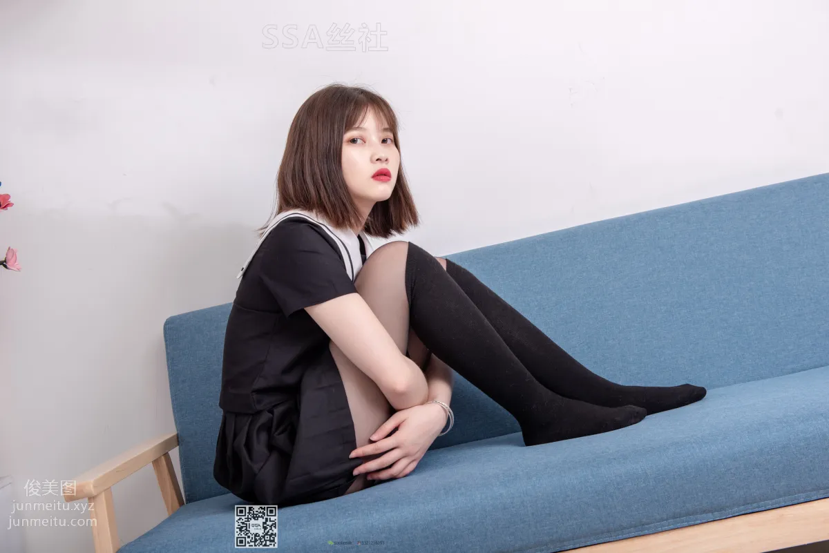 [SSA絲社]超清寫真 NO.113 穗子 腿模穗子教你穿黑色系JK制服[156P] 50