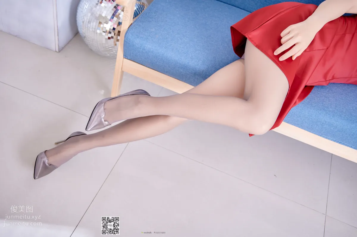 [SSA絲社]超清寫真 NO.118 慧慧 模特慧慧紅裙灰絲[150P] 23
