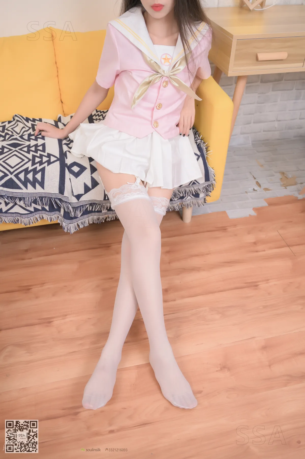 [SSA絲社]超清寫真 NO.179 西西 JK制服白色吊帶襪穿搭示範[117P] 31