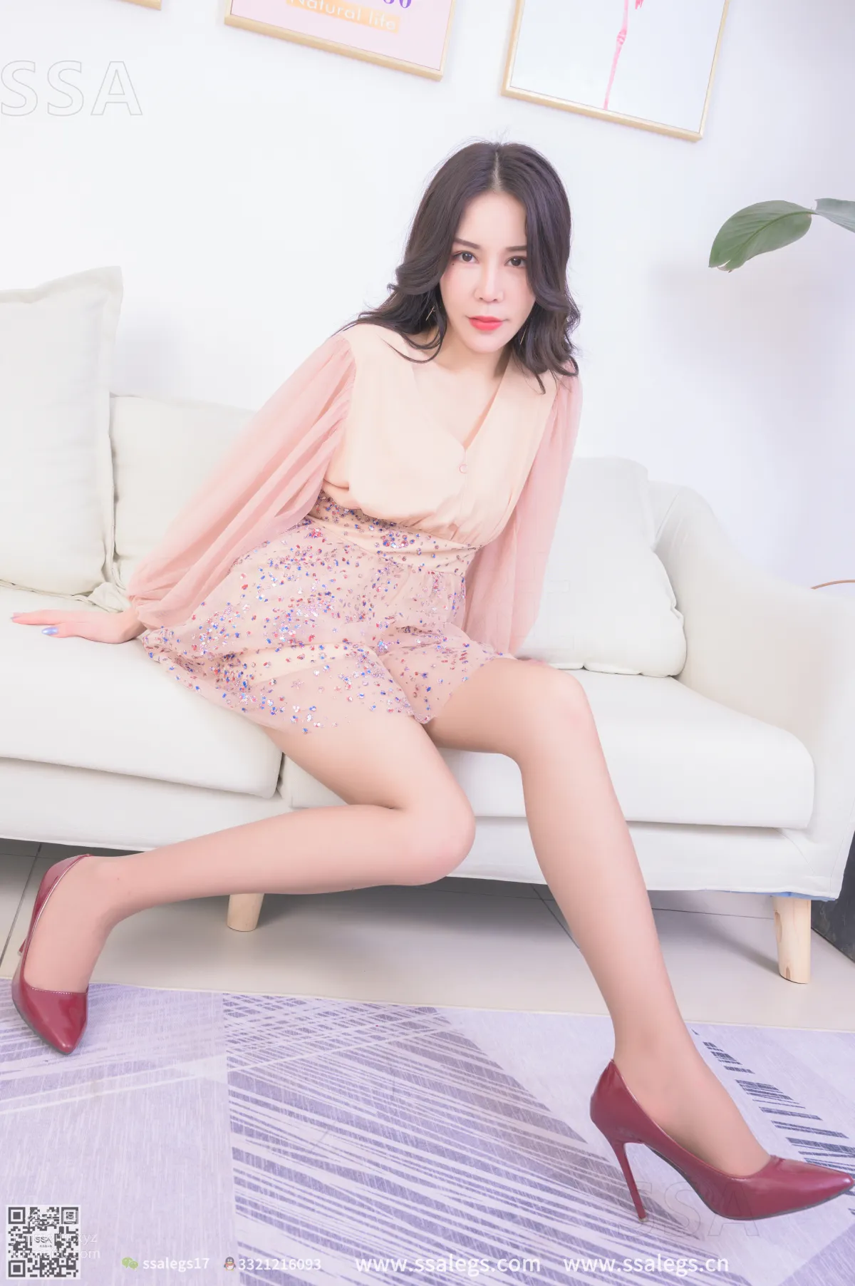 [SSA絲社]超清寫真 NO.312 娜娜禦姐的紅色高跟鞋咖啡絲美腿[148P] 43