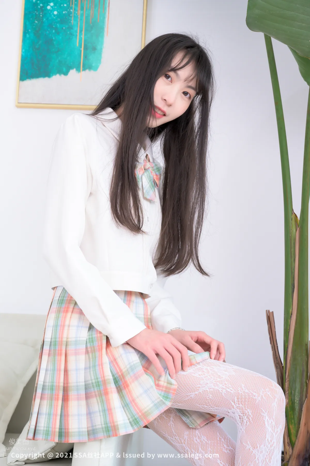 [SSA絲社]超清寫真 NO.676 腿模團團的白色網襪（上）[109P] 64