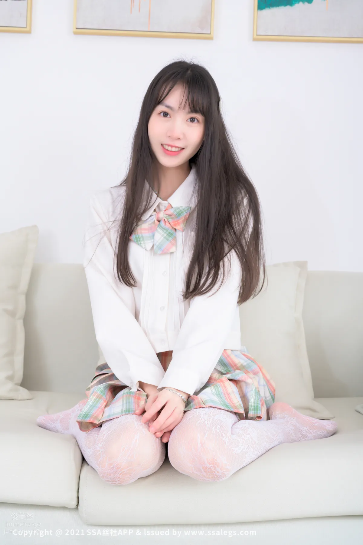 [SSA絲社]超清寫真 NO.676 腿模團團的白色網襪（上）[109P] 100