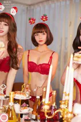 [FAIRY CLUB妖精社] 2021.01.04 T2049《聖誕狂歡》唐飛飛&Tina&安然&佳凝-極品無内絲T系列