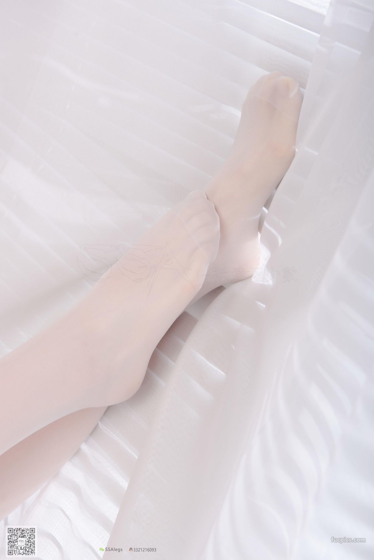 [SSA絲社] NO.025 琪琪 甜美風女仆白色長筒絲襪 96