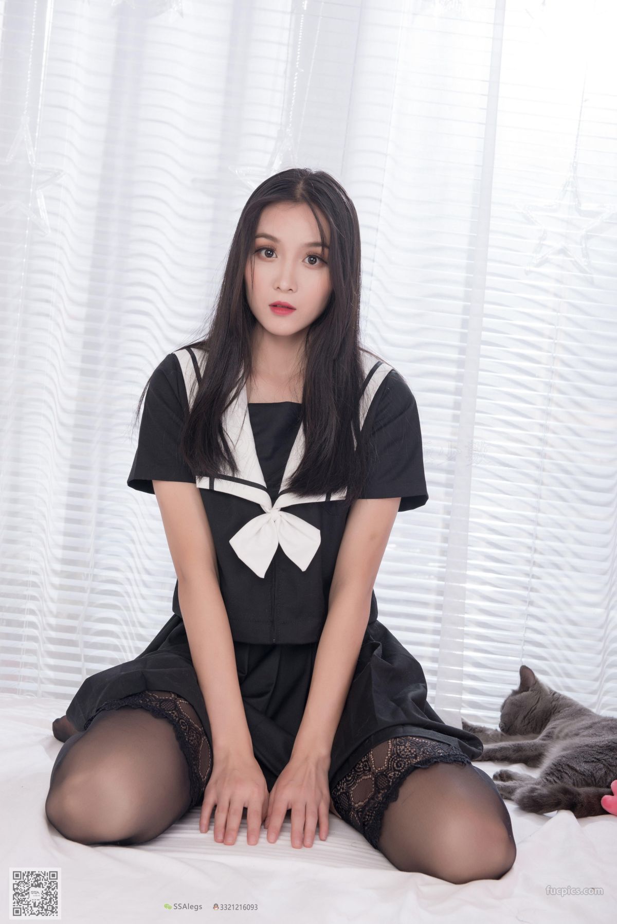 [SSA絲社] NO.037 麗萍的JK制服吊帶長筒襪 27
