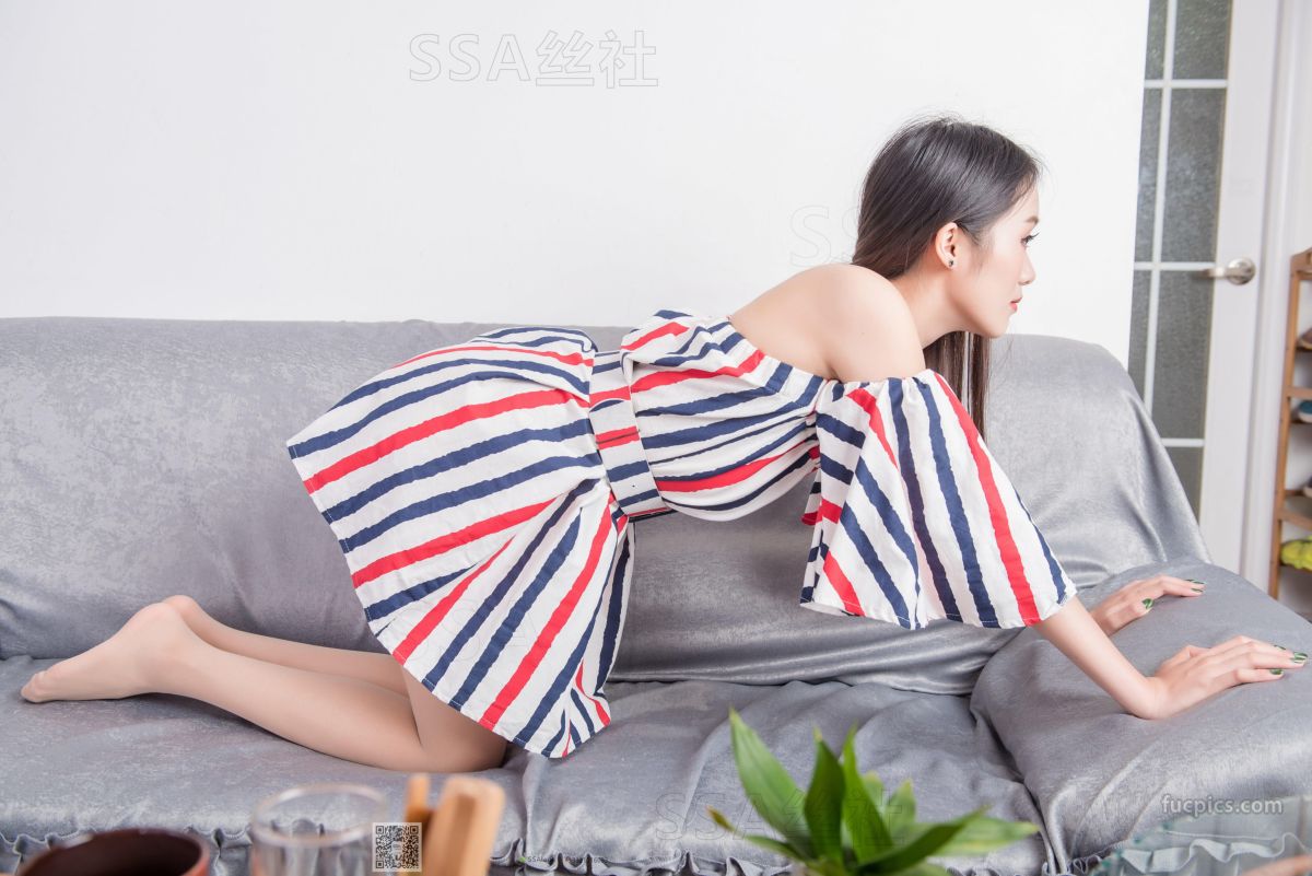 [SSA絲社] NO.048 女秘書蘭蘭沙發上的美腿肉絲特寫 20