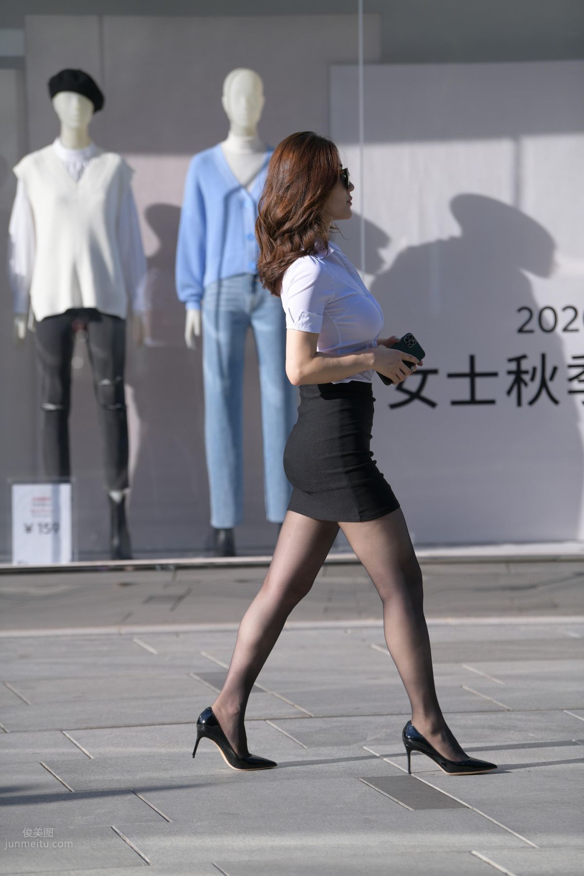 魔鏡街拍 NO.164 黑色絲襪職業裝女郎 10