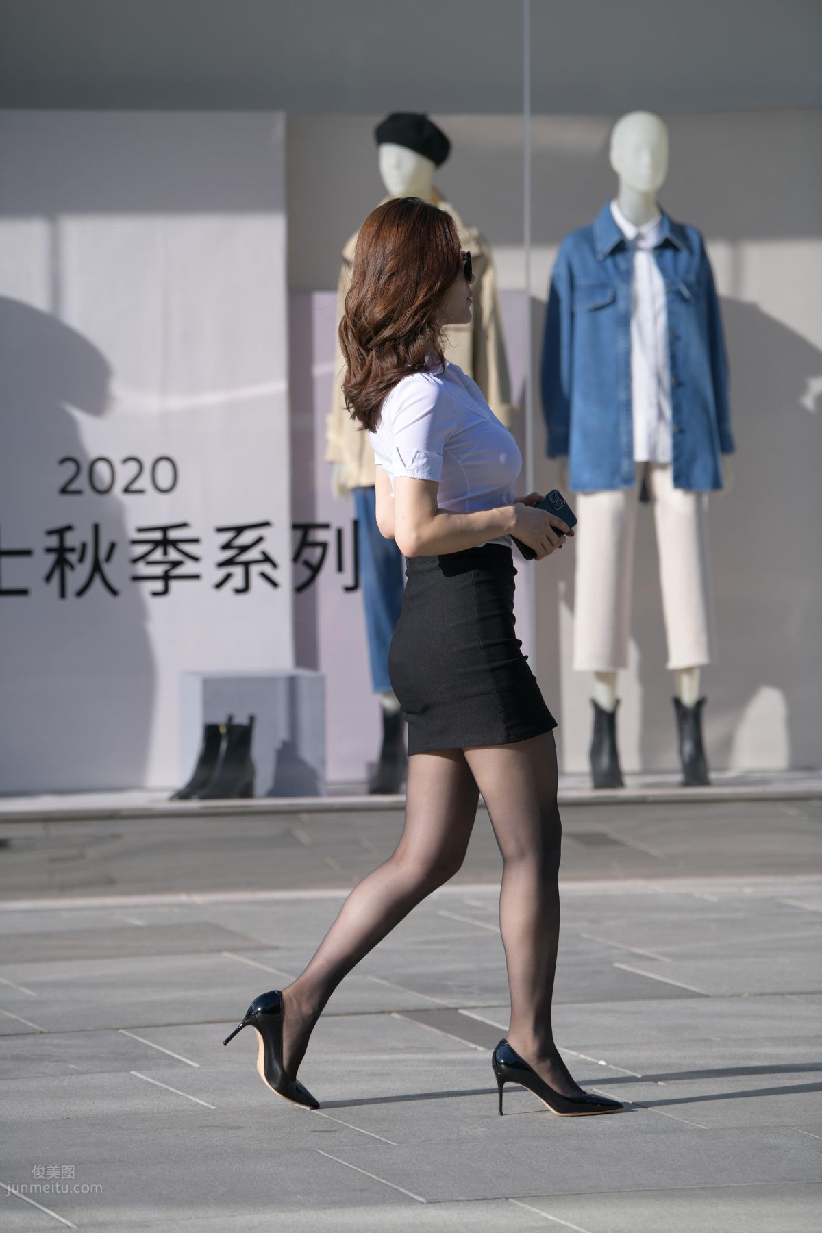 魔鏡街拍 NO.164 黑色絲襪職業裝女郎 12